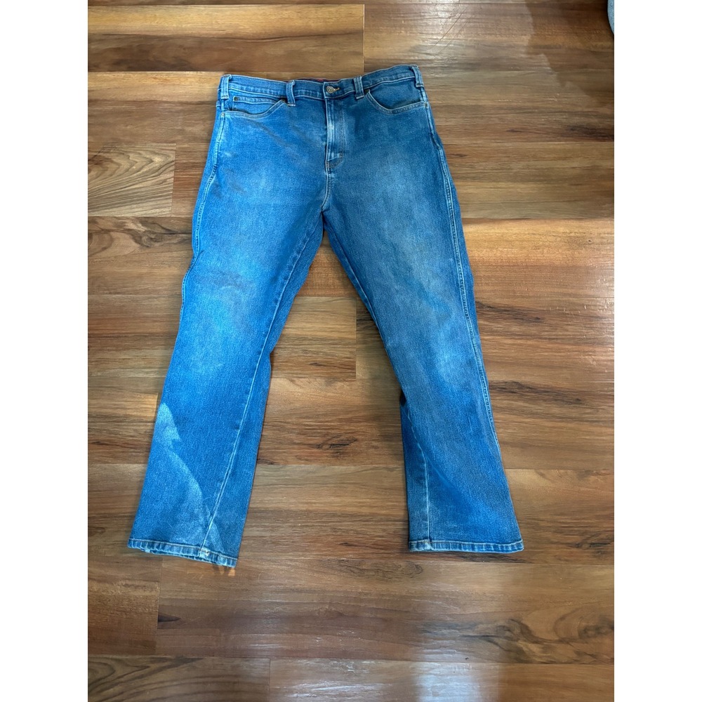 Dickies Mens Regular Fit Straight Leg Blue Denim Jeans Medium Wash Workwear